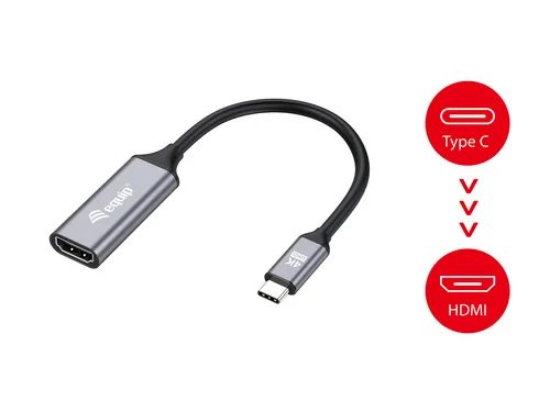 Equip Adapter USB-C->HDMI2.0 StBu 4K 60Hz 0.15m PVC
