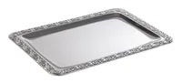 APS Servierplatte Tablett Schöner Essen 35 x 24 x 1 cm - Material: Edelstahl - Edelstahl 18/0 - Nachhaltigkeit: Nicht angegeben - Detailfarbe: Grau - Silber