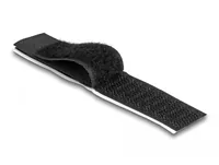 Delock Klettkabelbinder Schwarz 110 mm x 20 mm, 10 Stück - Breite: 20 mm - Länge: 110 mm - Produkttyp: Klett-Kabelhalter - Ausstattung Kabelmanagement: Wiederverwendbar - Haftend - Verpackungseinheit: 10 Stück - Material: Nylon