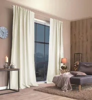 Stotz Decor AG Nachtvorhang mit Faltenband Samedan 135 cmx225 cm, Wollweiss - Breite: 135 cm - Höhe: 225 cm - Nachhaltigkeit: Nicht angegeben - Aufhängung: Clic Gleiter - Vorhangtyp: Vorhang mit Faltenband - Motiv: Ohne Motiv