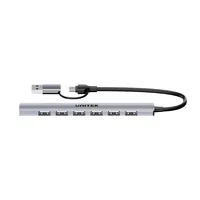UNITEK H1209AGY01 interface hub USB Type-C 5000 Mbit/s Grey