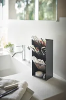 Yamazaki Bad-Utensilienhalter Tower Schwarz - Wandmontage: Nein - Befestigung: Keine - Utensilienhalter Typ: Bad Utensilienhalter - Detailfarbe: Schwarz - Detailmaterial: Acrylnitril-Butadien-Styrol (ABS) - Silikon - Grundmaterial: Kunststoff