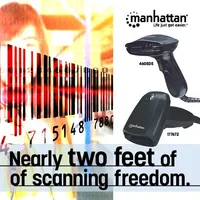 MANHATTAN Barcodescanner LongRange CCD USB 100mm schwarz
