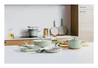 BergHOFF Bratpfanne Leo Balance Sage 20 cm - Material: Aluminium - Pfannentyp: Bratpfanne - Kompatible Kochfelder: Gas - Halogen - Induktion - Elektro - Antihaftbeschichtung: Ja - Detailfarbe: Grün - Set: Nein