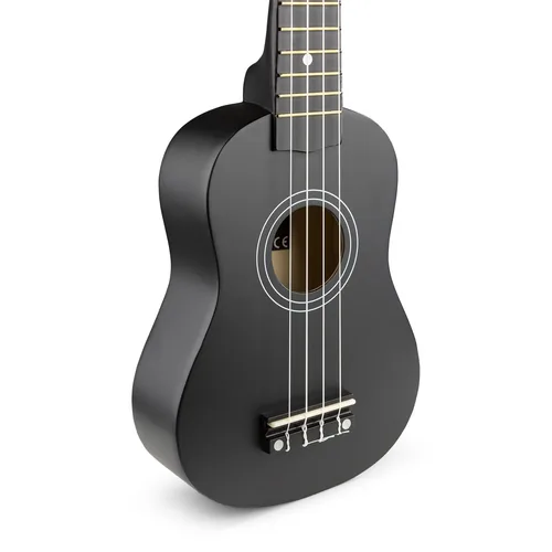 MAX Ukulele UKEY Set Soprano Schwarz 21 Zoll - 