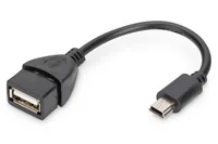 Digitus AK-300310-002-S USB Kabel USB 2.0 0,2 m Mini-USB B USB A Schwarz