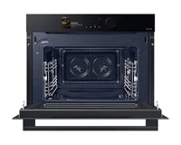 Samsung Einbaubackofen mit Mikrowelle NQ5B6753CAK/U3 Schwarz - Einbaunormen: EU 45 - Funktionen: Air-Fry - Garen - Heissluft - Mikrowelle - Ausstattung: Backblech - Gitterrost - WLAN-Verbindung - Breite: 45.6 cm - Höhe: 59.5 cm - Tiefe: 57 cm