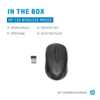 HP Maus 150 Kabellos USB-A 3-Tasten Schwarz