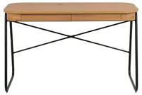 AC Design Tisch Blueton, Schwarz matt / Wildeiche matt - Material: MDF - Edelstahl (pulverbeschichtet) - Belastbarkeit: 100 kg