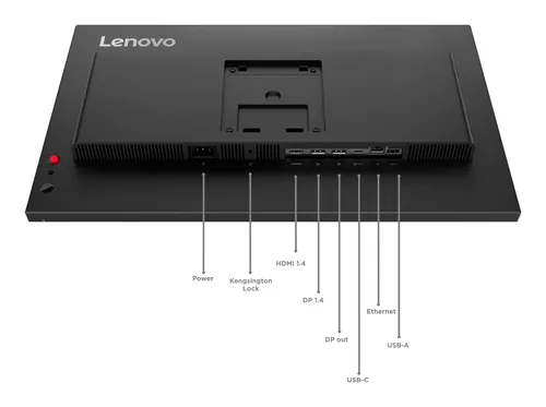 Lenovo ThinkVision T24D-40 écran plat de PC 60,5 cm (23.8") 1920 x 1080 pixels Full HD LCD Noir