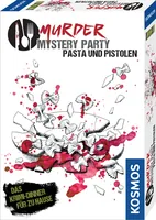 Kosmos Partyspiel Murder Mystery Party: Pasta und Pistolen - Sprache: Deutsch - Kategorie: Krimidinner - Partyspiel - Deduktion - Altersempfehlung ab: 16 Jahren - Spieldauer: 240 min - Min. Anzahl Spieler: 8 - Max. Anzahl Spieler: 8