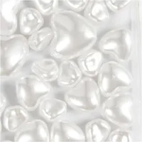 Creativ Company Perlen-Set Wachsperlen Weiss, 7-14 mm - Packungsgrösse: 32 Stück - Durchmesser: 10 mm - 13 mm - 7 mm - Detailfarbe: Perlmutt - Perlenart: Perlenset