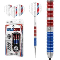 Winmau Dartpfeile Steeldart Wildcats 3 Stück - Gewicht: 23 g - Verpackungseinheit: 3 Stück - Material: Stahl - Detailfarbe: Blau - Silber - Rot - Dart Art: Steel Dart