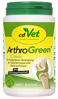 cdVet Hunde-Nahrungsergänzung ArthroGreen Classic, 165 g - Nahrungsergänzungstyp: Pulver - Tierbedürfnis: Gelenke & Beweglichkeit - Zertifikate: Keine Zertifizierung - Packungsgrösse: 165 g - Produkttyp: Ergänzungsfutter - Cannabinoide: Keine