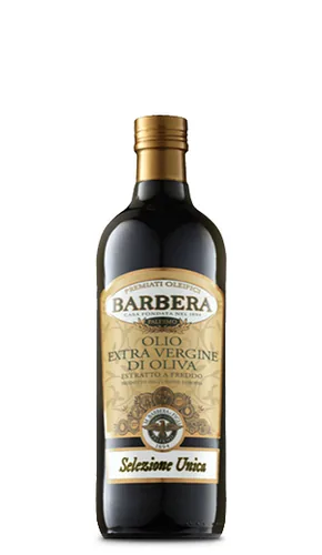Barbera Olivenöl Extra Vergine Selezione Unica 1 l - Produkttyp: Olivenöl - Nährwertangabe pro: 100 ml - Energiegehalt (in kj): 3400 KJ - Energiegehalt (in kcal): 828 Kcal - Fett: 92 g - Gesättigte Fettsäuren: 13 g