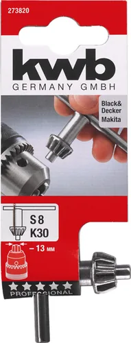kwb Bohrfutter-Schlüssel S8 K30 13 mm - Zubehörtyp: Bohrfutter-Schlüssel - Set: Nein