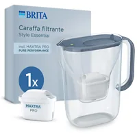 BRITA Wasserfilter Style Essential inkl. 1 Maxtra Pro Blaugrau - Kapazität gefiltert: 1.4 l - Filterwechselanzeige: Ja - Detailfarbe: Blaugrau - Set: Ja - Material: Kunststoff