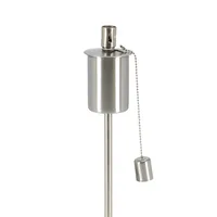 Esschert Design Ölfackel, L, 7.8 x 7.8 x 116 cm - Eigenschaften: Keine Eigenschaft - Höhe: 116 cm - Durchmesser: 7.8 cm - Verpackungseinheit: 1 Stück - Set: Nein - Detailfarbe: Grau