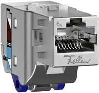Feller Anschlussmodul EASYNET S-One RJ45 Cat.6A/s - Modultyp: Anschlussmodul - Anschluss Front: Buchse RJ-45 - Anschluss Rück: Klemmen - Medientyp: Netzwerk - Schirmung: Ja - Verpackungseinheit: 1 Stück