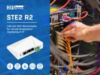 HWgroup Temperatur-Sensor SNMP, WLAN, PoE HWg-STE2-R2-Kit - Modultyp: Gateway-Modul - Schnittstellen: RJ-45 (LAN) - WLAN - Remote Zugriff Art: Ethernet - WLAN
