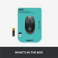 Logitech Mouse M190 Wireless FULL-SIZE grey für mittelgroße bis große Hände