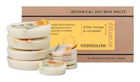 Stoneglow Duftwachsplättchen Soja Energy 10 Stück, 124 g - Eigenschaften: Keine Eigenschaft - Höhe: 1 cm - 3 cm - Durchmesser: 6 cm - 3.5 cm - Typ: Duftwachsplättchen - Duft: Orange - Limette - Zitrone - Verpackungseinheit: 1 Stück