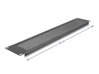 DELOCK 19"" Blindpanel mit runden Löchern 2 HE schwarz
