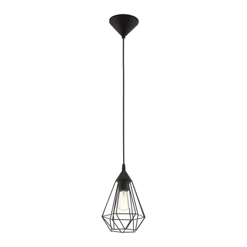 EGLO Leuchten Pendelleuchte TARBES 1x E27, 17.5 cm Schwarz - Betriebsart: Netzbetrieb - Lampensockel: E27 - Farbtemperatur Kelvin: Je nach Leuchtmittel - Gesamtleistung: 60 W - Farbwiedergabeindex CRI: 0 - Dimmbar: dimmbar