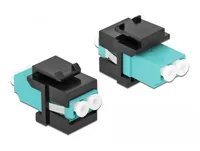 Delock Keystone-Modul LC Buchse zu LC Buchse Aqua / Schwarz - Modultyp: Keystone - Anschluss Front: Buchse LC - Anschluss Rück: Buchse LC - Medientyp: Netzwerk - Schirmung: Nein - Verpackungseinheit: 1 Stück
