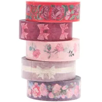 Rico Design Washi Tape Set La Vie En Ros 5 Stück, Pink, 10 m - Detailfarbe: Pink - Länge: 10 m - Set: Ja - Breite: 15 mm