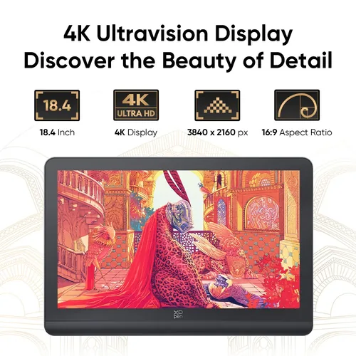 XP-PEN Grafiktablet Artist Pro 19 Gen. 2 - Stromversorgung: Netzbetrieb - Aktive Arbeitsfläche: 409 mm x 230 mm - Anzahl Druckstufen: 16384 × - Detailfarbe: Schwarz - Schnittstellen: USB Typ C - Display vorhanden: Ja