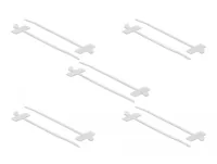 Delock Kabelbinder mit Beschriftungsfeld L 100 x B 2,5 mm weiß 10 Stück