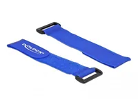 DeLOCK Hook-and-loop cable tie with loop L 280 x W 38 mm blue 3 pieces