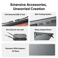 XP-PEN Grafiktablet Artist Pro 19 Gen. 2 - Stromversorgung: Netzbetrieb - Aktive Arbeitsfläche: 409 mm x 230 mm - Anzahl Druckstufen: 16384 × - Detailfarbe: Schwarz - Schnittstellen: USB Typ C - Display vorhanden: Ja