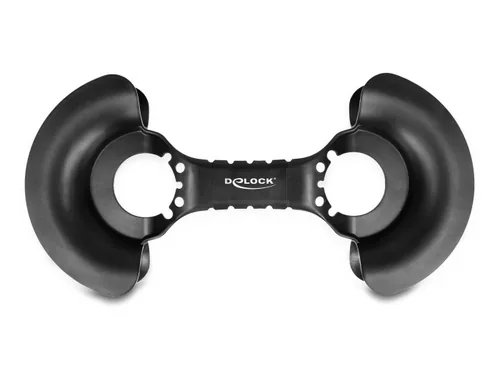 Delock Kabelaufwickler 375 x 170 mm - Breite: 170 mm - Länge: 375 mm - Tiefe: 65 mm - Anwendungsbereich: Outdoor - Indoor - Detailfarbe: Schwarz