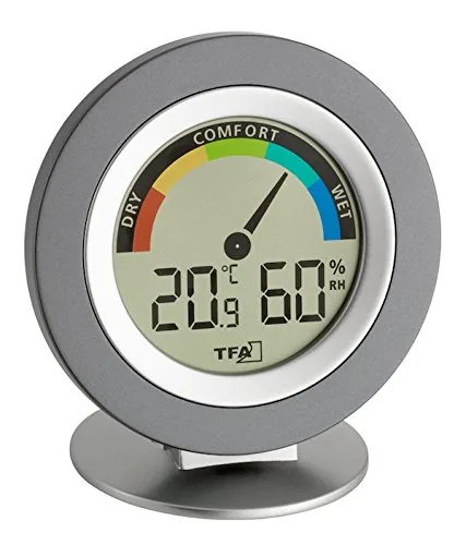 TFA Dostmann Thermo-/Hygrometer COSY - Anwendungsbereich: Temperatur-/Feuchtemessung - Typ: Thermo-/Hygrometer - Detailfarbe: Schwarz