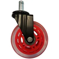 LC-Power Gaming Stuhlrollen 5er Set Rot - Detailfarbe: Rot