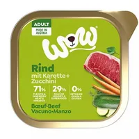 WOW Nassfutter Adult Rind Schale 150g - Tierbedürfnis: Kein besonderes Bedürfnis - Nachhaltigkeit: Nicht angegeben - Lebensphase: Adult - Produkttyp: Alleinfutter - Packungsgrösse: 150 g - Fleischsorte: Rind