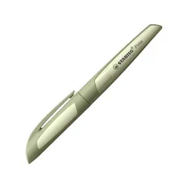 STABILO Füllfederhalter Flow Monochrom Khaki - Strichstärke: 0.5 mm - Medium (M) - Set: Nein - Bedienungsseite Stift: Universal - Ergnonomisch Schreiben: Ja - Anwender: Erwachsene - Heimanwender - Schüler - Studenten - Schriftfarbe: Blau