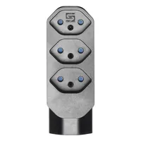 STEFFEN Manta Mehrfachadapter 4xT13 (1x unten) drehbar 4 - Detailfarbe: Schwarz - Schalter: Nein - Steckdosenanzahl: 4 - Ausstattung: drehbar 320° - Kinderschutz: Ja