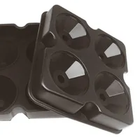 Paderno Eiswürfelform Diamant Schwarz - Produkttyp: Eiswürfelform - Eiswürfelform: Eckig - Materialtyp: Kunststoff - Material: Silikon - Detailfarbe: Schwarz - Anzahl Eiswürfel: 4