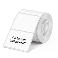 Olympia Etikettenrolle für PM220, 40 x 30 mm, Transparent - Breite: 40 mm - Länge: 7 m - Schriftfarbe: Blau - Gold - Grün - Orange - Rosa - Rot - Schwarz - Bandfarbe: Transparent - Material: Papier - Materialeigenschaften: Ölbeständig - Wasserabweisend