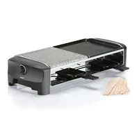 Princess Racletteofen für 8 Personen - Anzahl Personen: 8 - Funktionen: Regelbarer Thermostat - Grill-Stein - Grillplatte - Grill - Rutschfeste Füsse - Connect-System: Nein - Grillplatte: Alu-Druckguss - Stein - Pfännchenablage: Ja