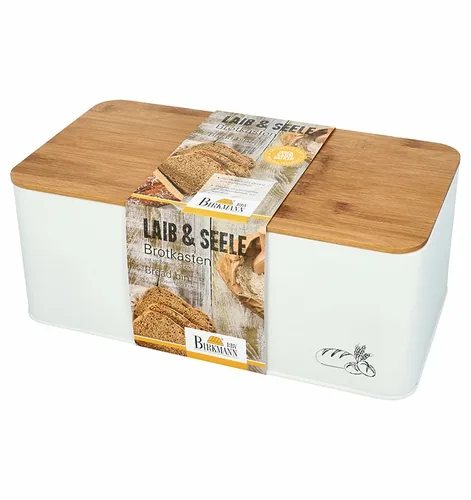 RBV Birkmann Brotkasten Laib und Seele Weiss - Brotvariante: Brot - Material: Metall - Detailfarbe: Weiss - Inkl. Schneidebrett: Ja