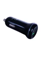 2GO USB KFZ-Ladegerät USB 3.0 Type-C Quick Charge schwarz