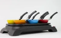 Ohmex OHM-PRT-3444POT crepiera 6 crepe 1000 W Nero, Blu, Verde, Arancione, Rosa, Rosso, Giallo