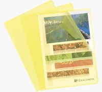 Exacompta Sichthülle A4, 100 Stück, Gelb - Typ: Sichthülle - Ausstattung: Blendfrei - Genarbt - Detailfarbe: Gelb - Material: Polypropylen (PP)
