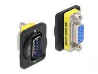 Delock D-Typ Modul DB9 Stecker zu DB9 Buchse 0 m - Kabeltyp: Adapter - Datenanschluss Seite A: DB9 - Datenanschluss Seite B: DB9 - Kabellänge: 0 m
