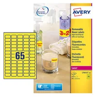 AVERY ZWECKFORM Etiketten 38,1x21,2mm L7651Y-25 gelb 1625 Stück