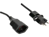 Max Hauri Verlängerungskabel 0.5 m T13 - T12 Clip-Clap, Schwarz - Anzahl Leiter: 3 - Detailfarbe: Schwarz - Kinderschutz: Ja - Steckereigenschaften: Angespritzt - Steckertyp Ausgang: T13 - Leiterquerschnitt: 1 mm²
